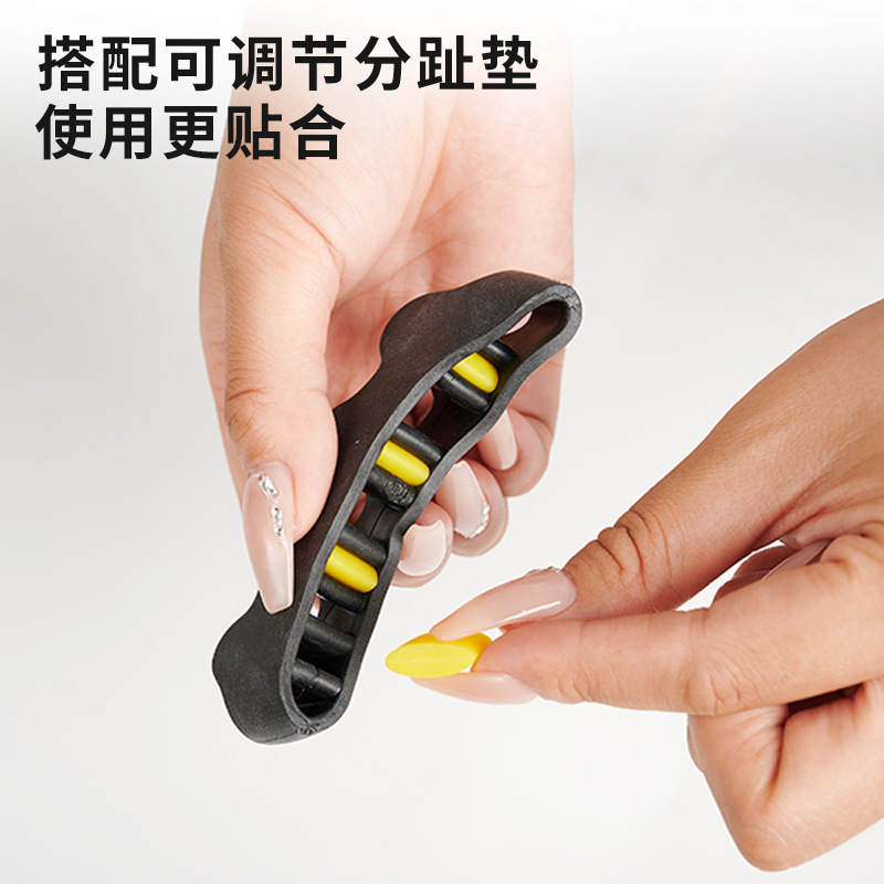 Five-hole toe separator for hallux valgus, big toe bone overlap, toe clamp, orthosis, toe separator pad, adjustable separator details Picture