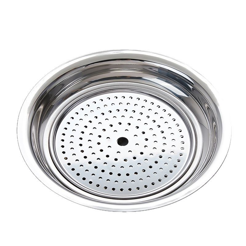 盘子收纳架/海绵架水槽沥水架/不锈钢盆收纳/挂篮/不锈钢盆加厚白底实物图