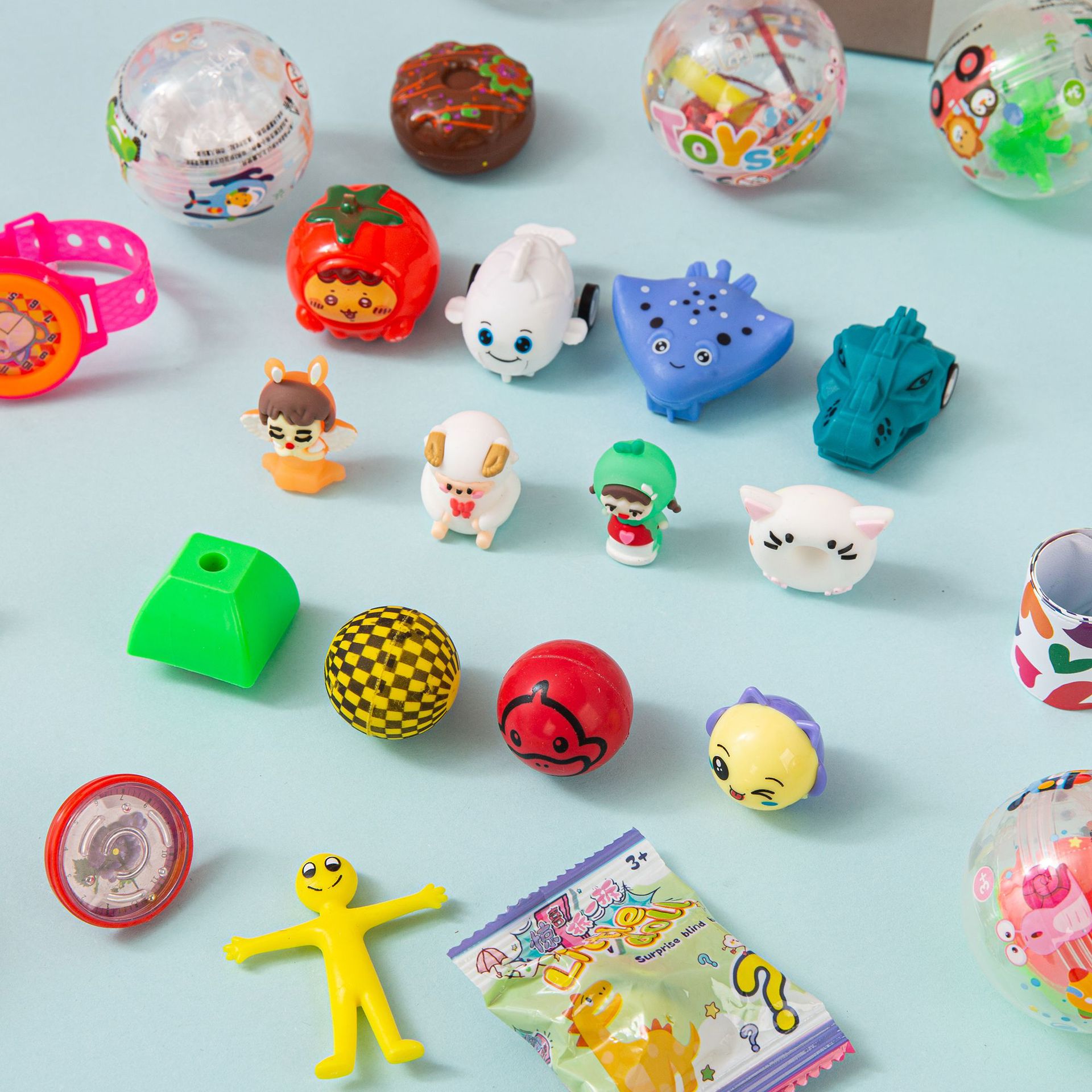 50毫米混装各式新款扭蛋盲盒萌趣可爱扭扭蛋儿童义乌玩具摆摊批发复活节彩蛋盲盒创意潮流玩具产品图