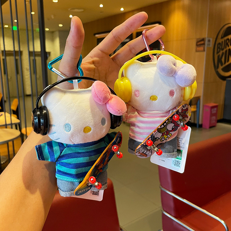 hellokitty small pendant, bag pendant, plush toy, kitty cute Kitty Kitty, official kt cat doll Specification image