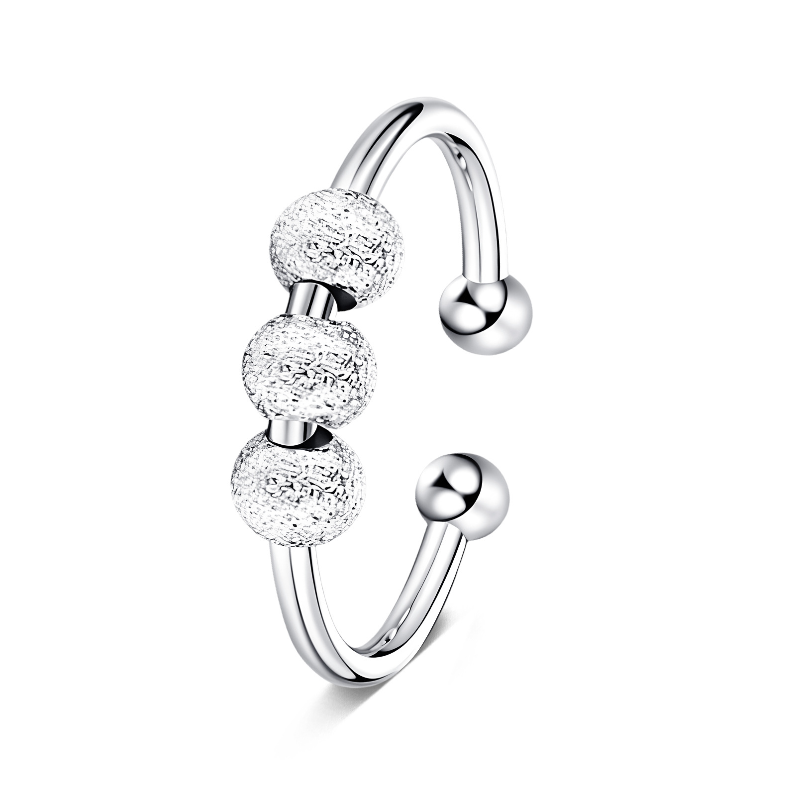 戒指/纯银戒指/情侣戒指/脚戒/戒指空托白底实物图