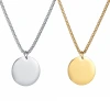 2024 European and American cross-border fashionable and exquisite titanium steel necklace, simple style and trendy stainless steel pendant, can be laser-printed with LOGO Item Picture