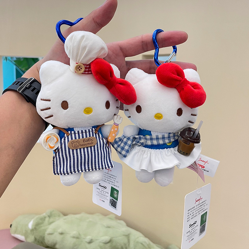 Genuine hellokitty small pendant, bag pendant, plush toy, cute kitty doll keychain pendant Specification image