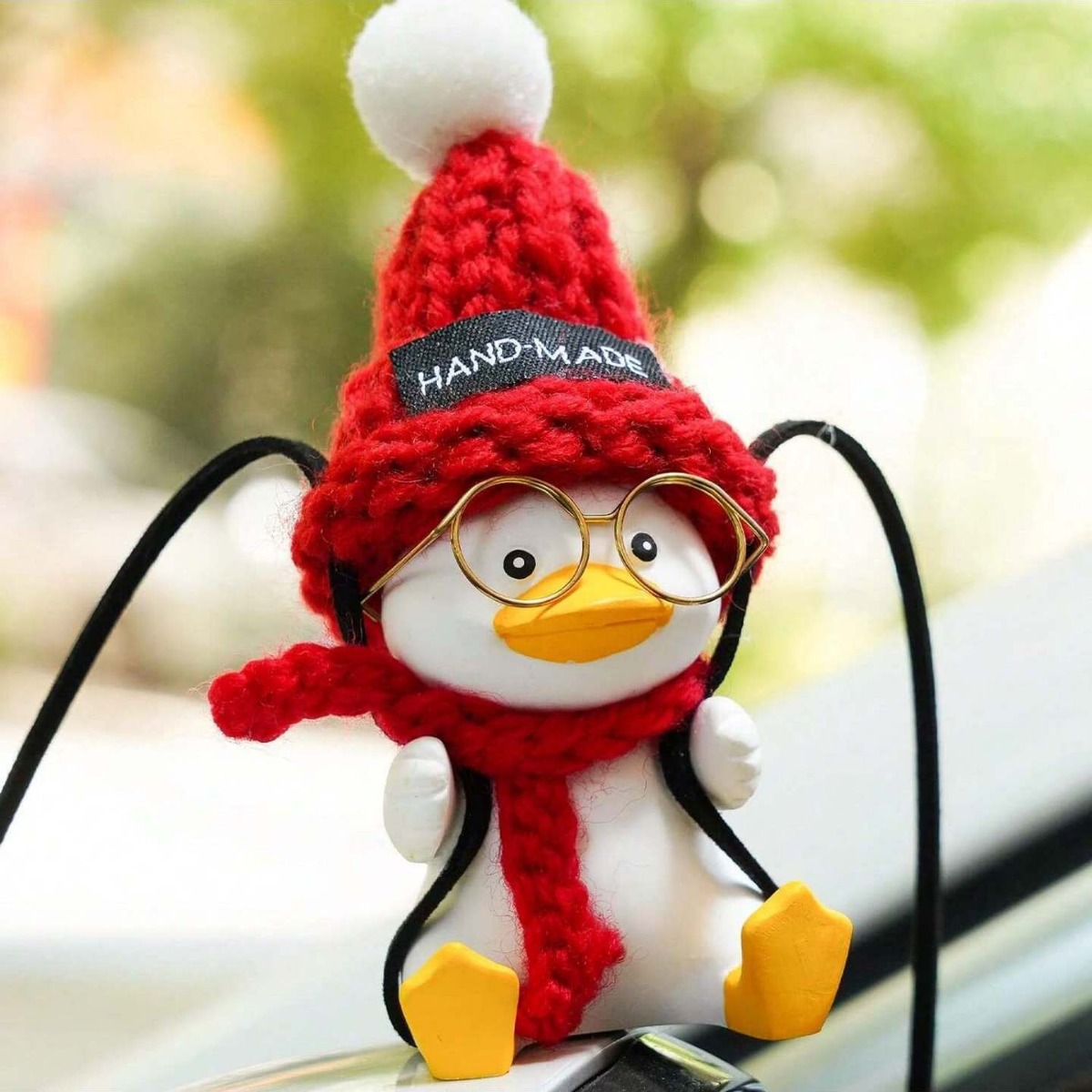 圣诞新品车载汽车后圣诞鸭子挂件车内装饰用品创意汽车挂件