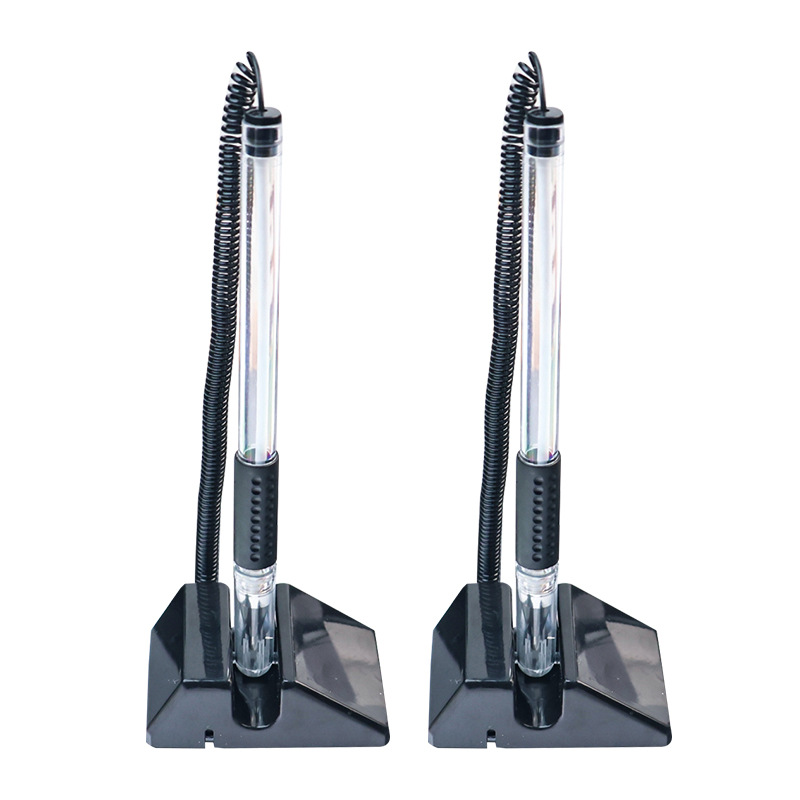 Creative and powerful drawstring pen, special signature pen for hotel and bank counters, can be pasted on the desk pen, black water-based pen Item Picture