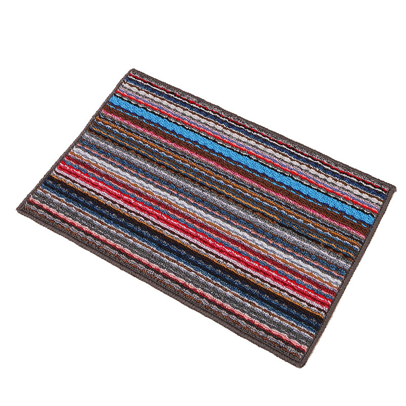 New fashionable anti-slip floor MATS for kitchens and bathrooms with color stripes, simple and elegant. Wholesale of imported floor MATS for living rooms Item Picture
