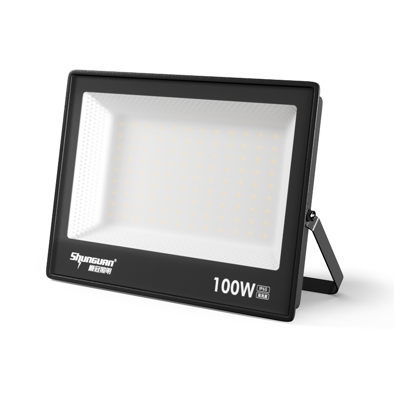 led户外防水照明灯强光110°发光角度大面积IP65磨砂镜面投光灯白底实物图