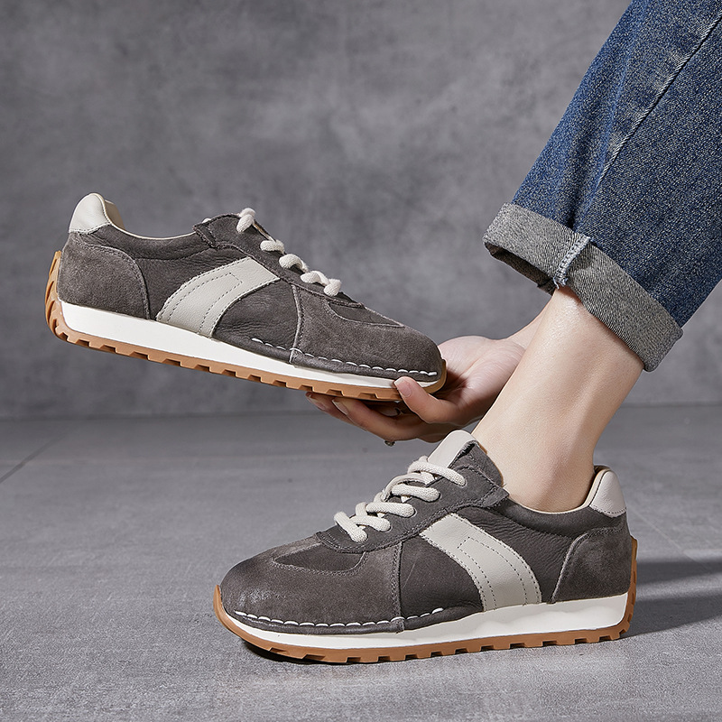 【 Grapefruit Forrest Gump Shoes 】 Classic retro casual sports shoes, genuine leather thick-soled height-increasing student sports training shoes details Picture