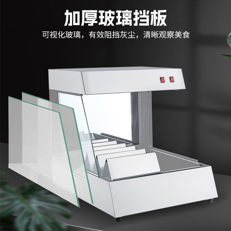 Commercial desktop French fries workstations, French fries heat preservation operation tables, wholesale of catering supporting equipment for hamburger shops and fried chicken shops details Picture