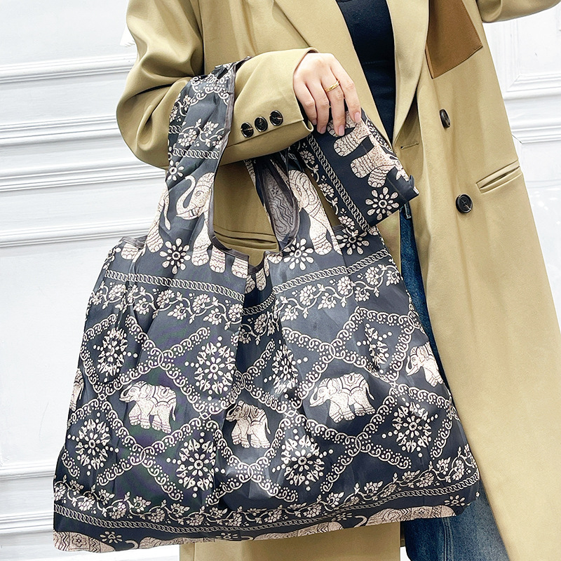 新款韩版大号折叠购物袋防水超市购物袋折叠收纳包轻便携袋子买菜