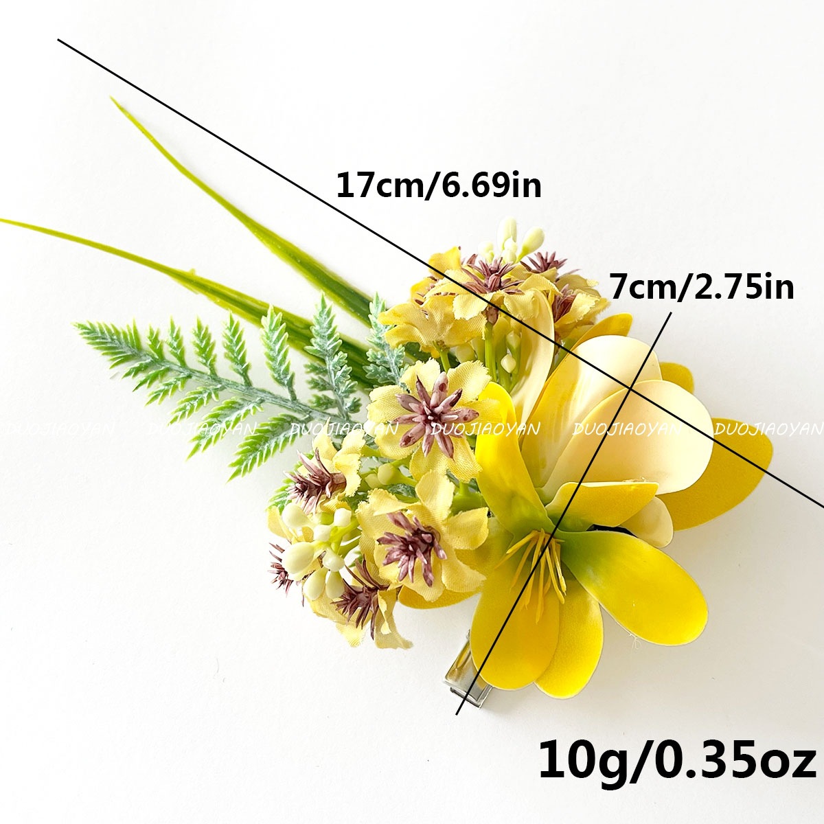 New fabric flower hair clips, vivid and realistic three-dimensional flower hair accessories, Hawaiian beach vacation headwear and hair flowers Item Picture