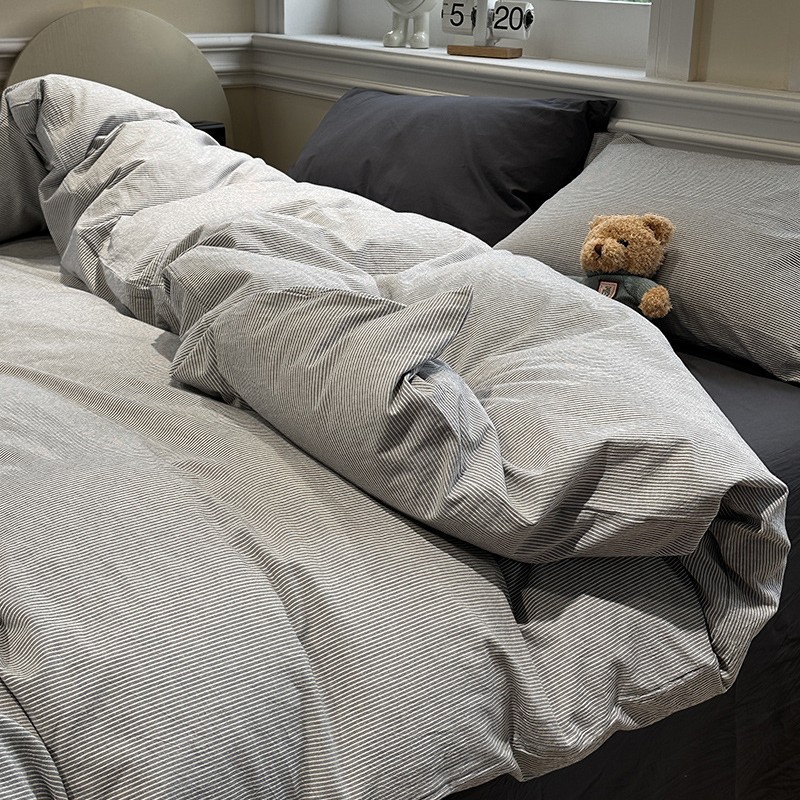 Class a bedding four-piece set, pure cotton 2025 new style all-cotton bed sheet and quilt cover, student dormitory single three-piece set 3