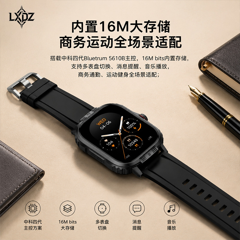 Wholesale of cross-border new product RM70 Bluetooth call, sports and health, heart rate and blood oxygen monitoring, smartwatch voice assistant