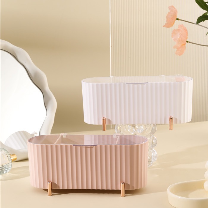 Cotton swab storage box with lid, dust-proof and fog-proof desktop, lipstick powder puff, cotton pad box, makeup and beauty egg, cross-border bestseller full image
