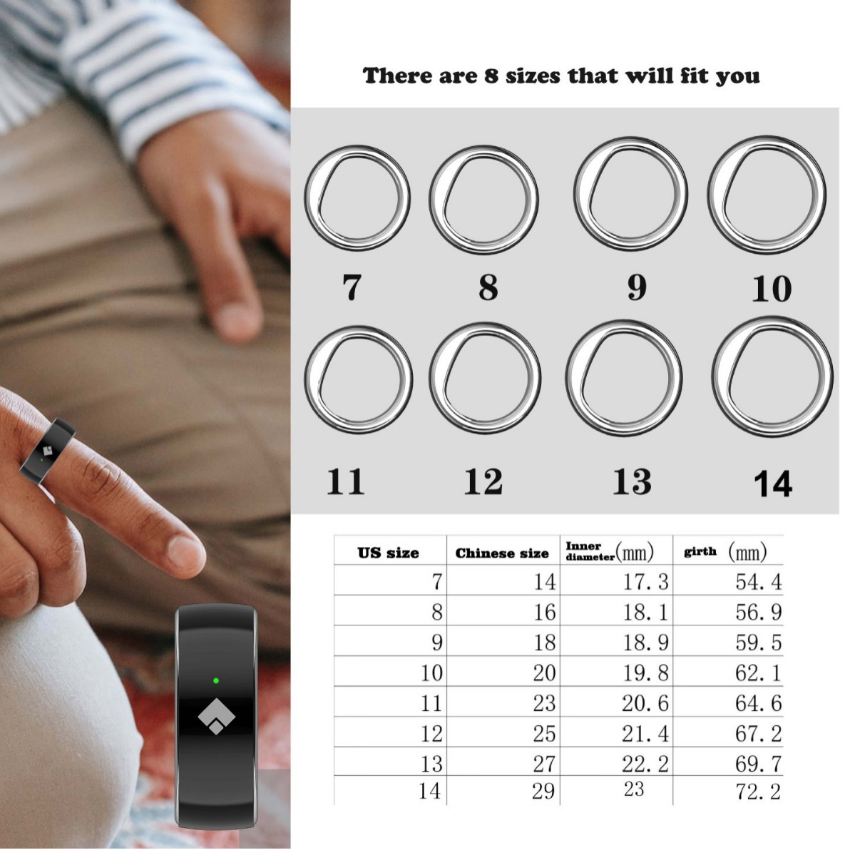 Digital counter Bluetooth smart ring, electronic counter, time reminder smart ring Application Scenario