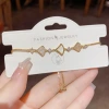 The fashionable and elegant zircon shell fan bracelet of the same style as Douyin features a niche design, simple and versatile, and is a light luxury bracelet details Picture