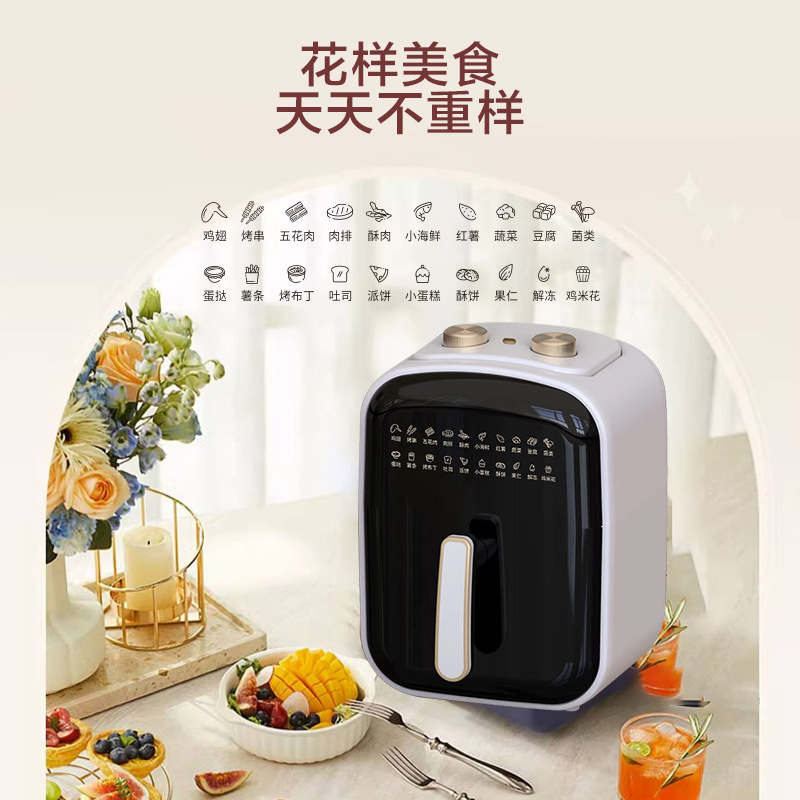 6L Air fryer, large-capacity multi-functional air electric fryer, household fully automatic integrated machine, square, oil-free M Specification image