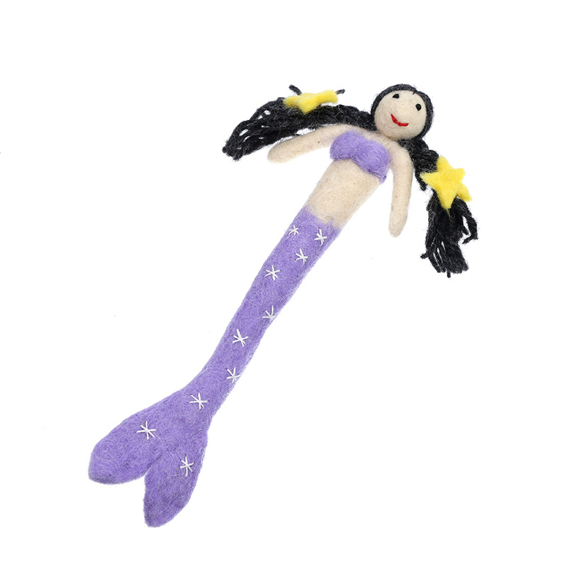 Wholesale of handmade wool felt pendants, mermaid bag hangers, cute bag hangers, plush toys, stuffed toys, schoolbag hangers Item Picture