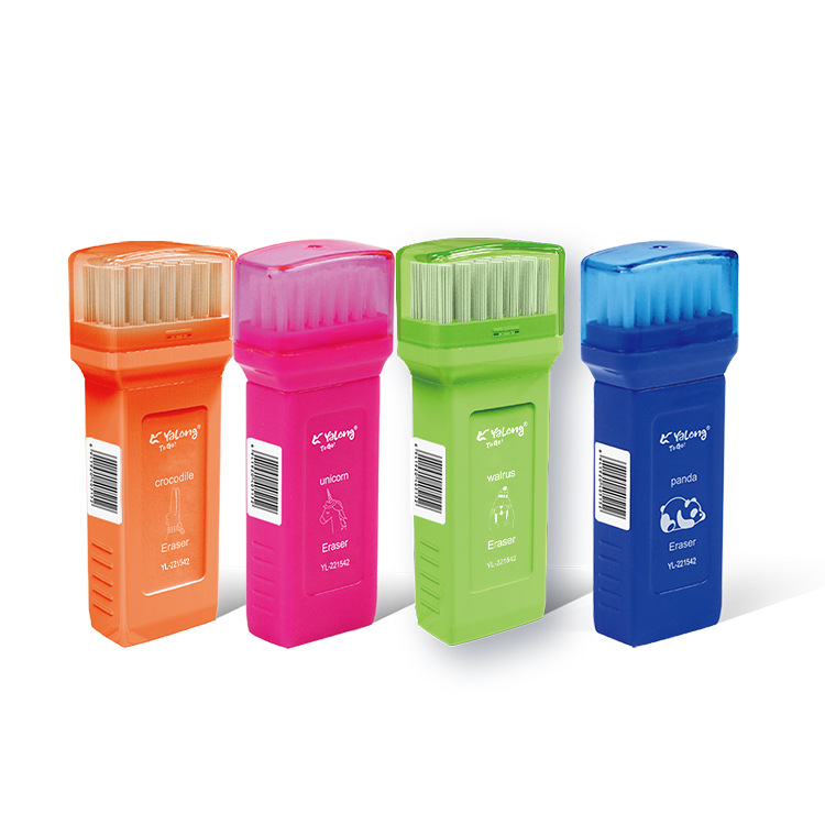 Yalong Cross-border's new 4-color mixed TPR material rubber band brush eraser stationery for returning to school Item Picture