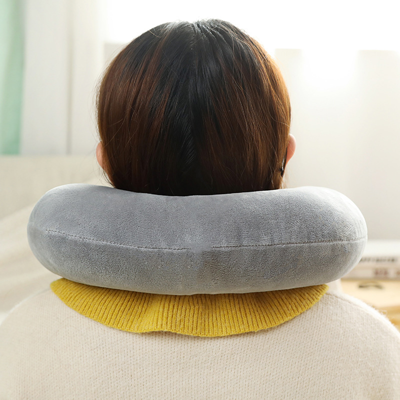 u型枕旅行颈椎枕头午睡枕u形脖枕飞机护脖子靠枕护颈枕办公室睡觉白底实物图