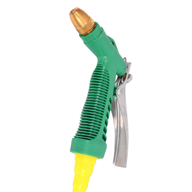 Fabricante pistola de agua de lavado de coche de alta presión cepillo de uso doméstico herramienta de sprue de agua spray de agua cobre chapado punta pistola de agua de lavado de coche azul Item Picture