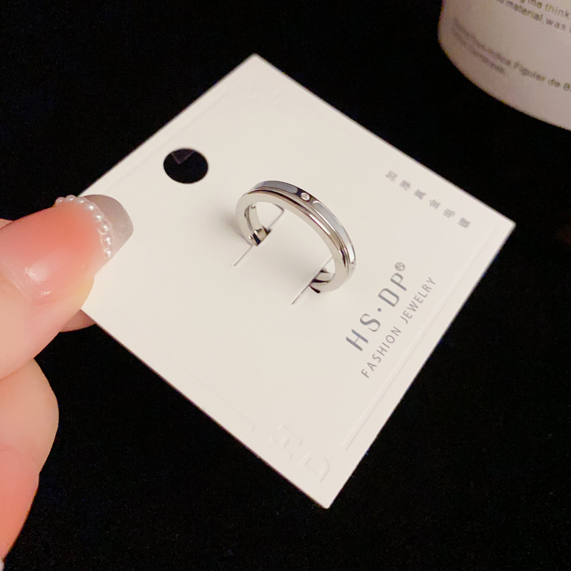 A niche design sense metal shell double-layer ring with adjustable opening, a personalized ring, a versatile accessory wholesale details Picture