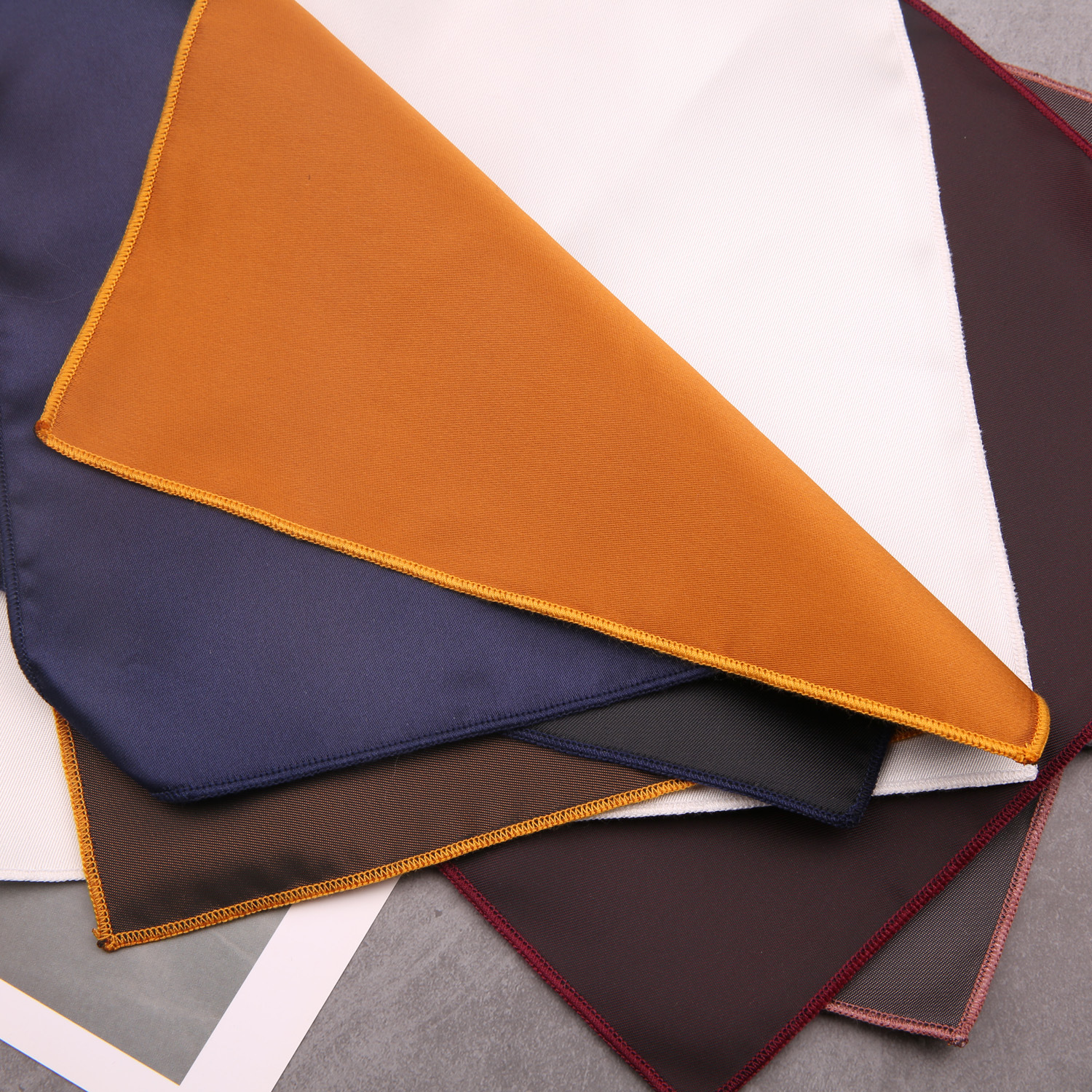 Men's small square scarf, suit, pocket scarf, dress, chest scarf, solid color suit, wedding black, Burgundy, off-white, coffee Application Scenario