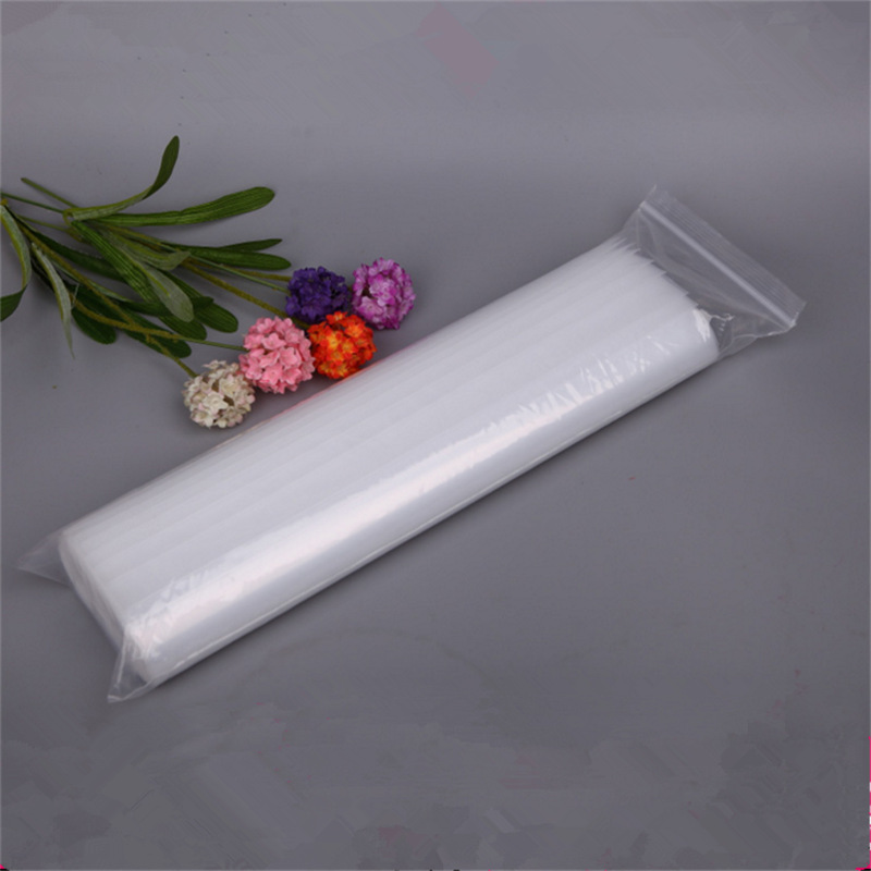 1260 long strip-shaped sealed bag, sample bag, self-sealing bag, transparent slender plastic sealed bag, thickened sealed bag for storage and packaging Specification image