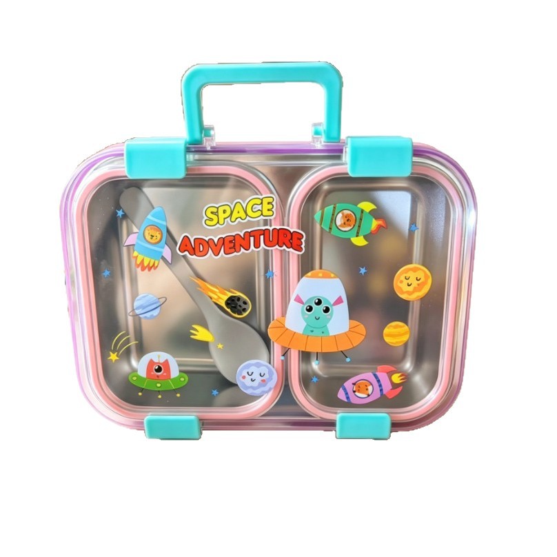 stainstell box's new best-selling cartoon plastic lunch box is food-grade and can be heated in the microwave. It's cute Item Picture
