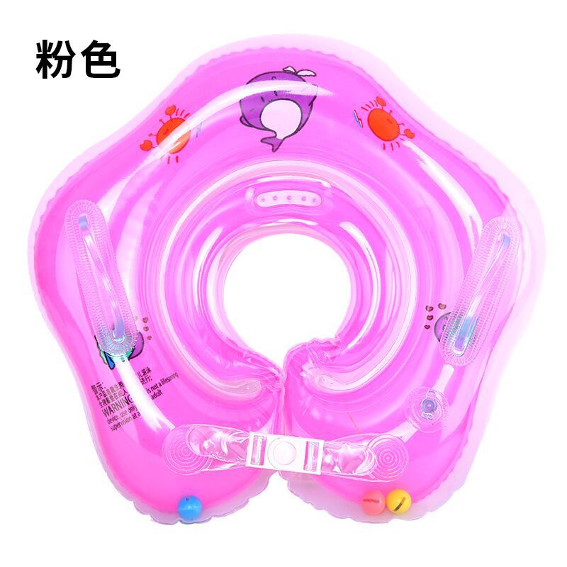 Adjustable baby swimming rings, inflatable thickened double airbag swimming rings, anti-backtilt, bell neck rings wholesale details Picture