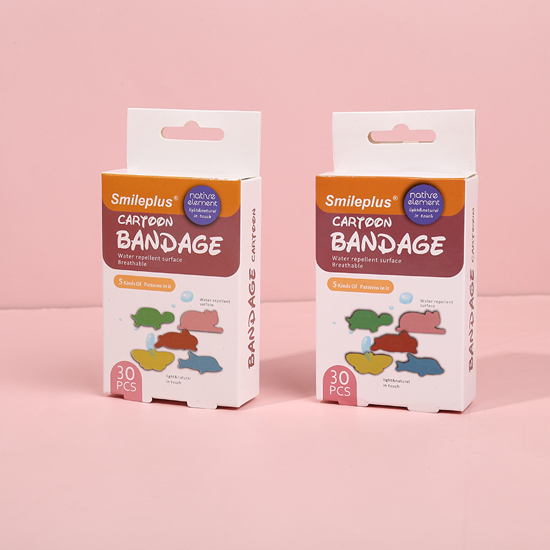 5 kinds of patterns of children's band-aids, 30 cartoon band-aids in animal shapes, factory direct sales, only for foreign trade export details Picture
