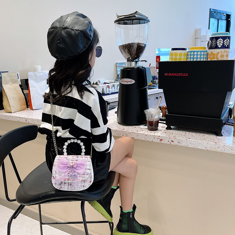 New 2021 Children's Bags: Small bags, cartoon Fashion crossbody bags for Toddlers, Princess, Cute Pearl hand-held accessory bags details Picture