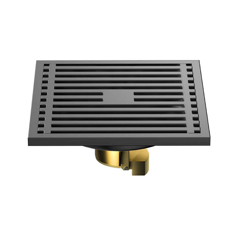 304 stainless steel anti-odor invisible floor drain gun, grey all-copper floor drain core, suitable for both bathroom, shower room and washing machine Item Picture