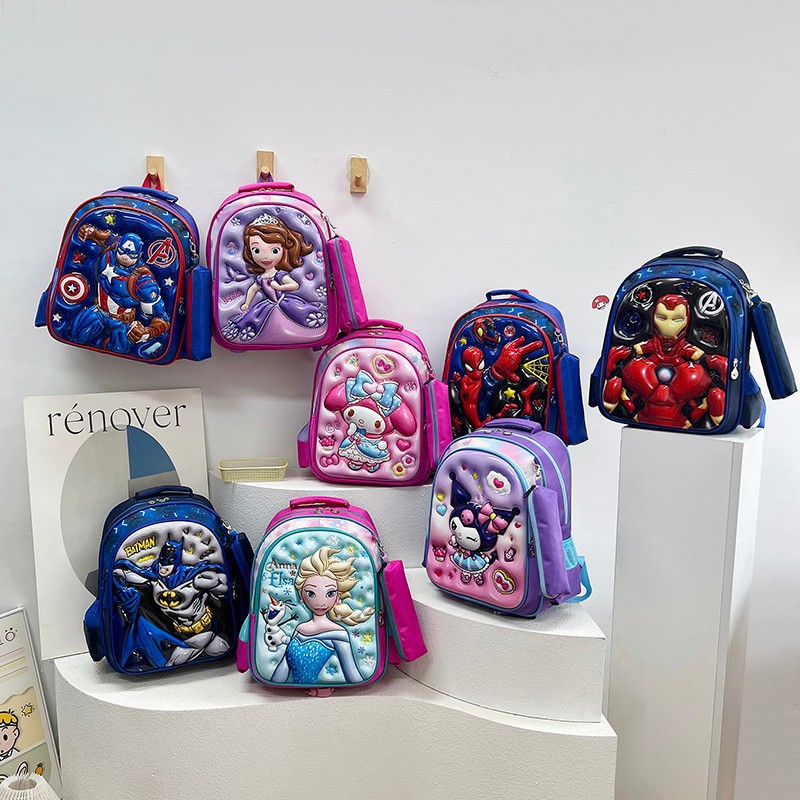 儿童3D立体卡通硬壳双肩包小学生两件套可拆卸笔袋书包幼儿园背包