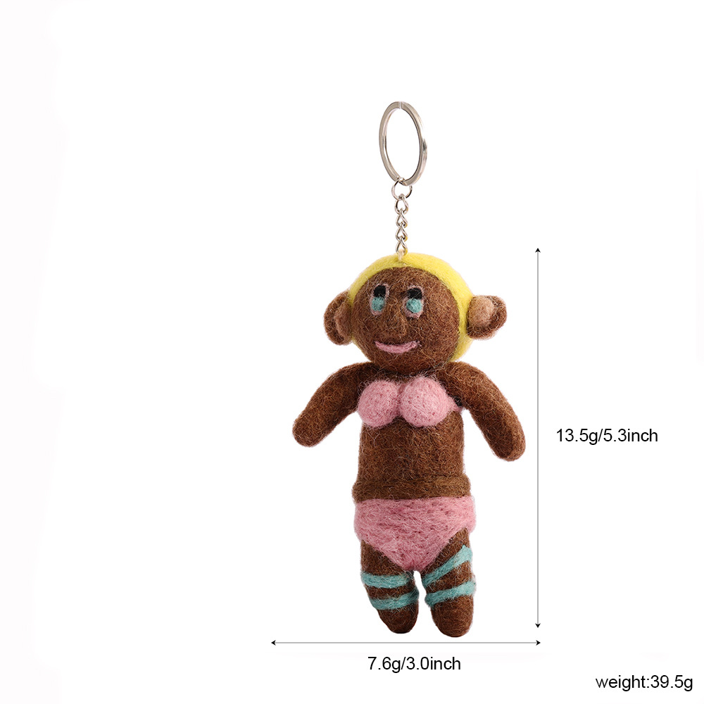 Handmade Nepalese wool felt pendants, three-dimensional plush pendants, car keychain pendants, hanging decorations manufacturer wholesale Item Picture