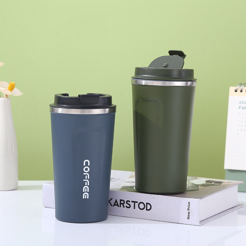 Colorful stainless steel large-capacity car titanium metal insulated water cup, portable insulated cup for automobiles Specification image