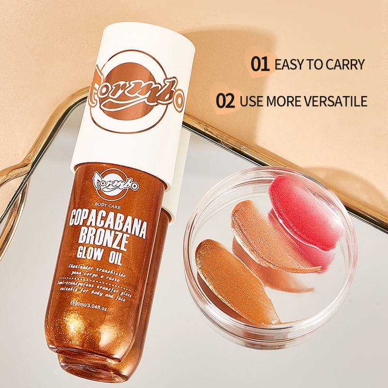 【 Cross-border Exclusive 】FORMBO Body Glow Oil - Waterproof, Sweat-proof, and Body Highlight in Three colors available for wholesale Specification image