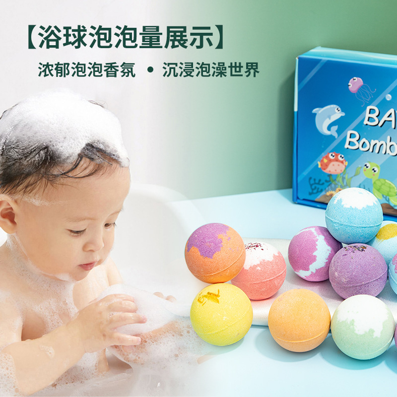 Cross-border explosive toy bath salt ball bath ball with hidden toy 60g*12 salt bath ball bath ball Application Scenario
