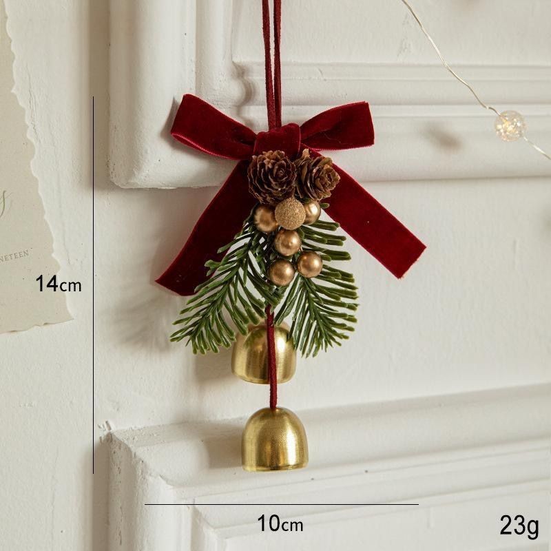 Feliz navidad navidad rojo terciopelo arco navidad campana decoración colgante Specification image