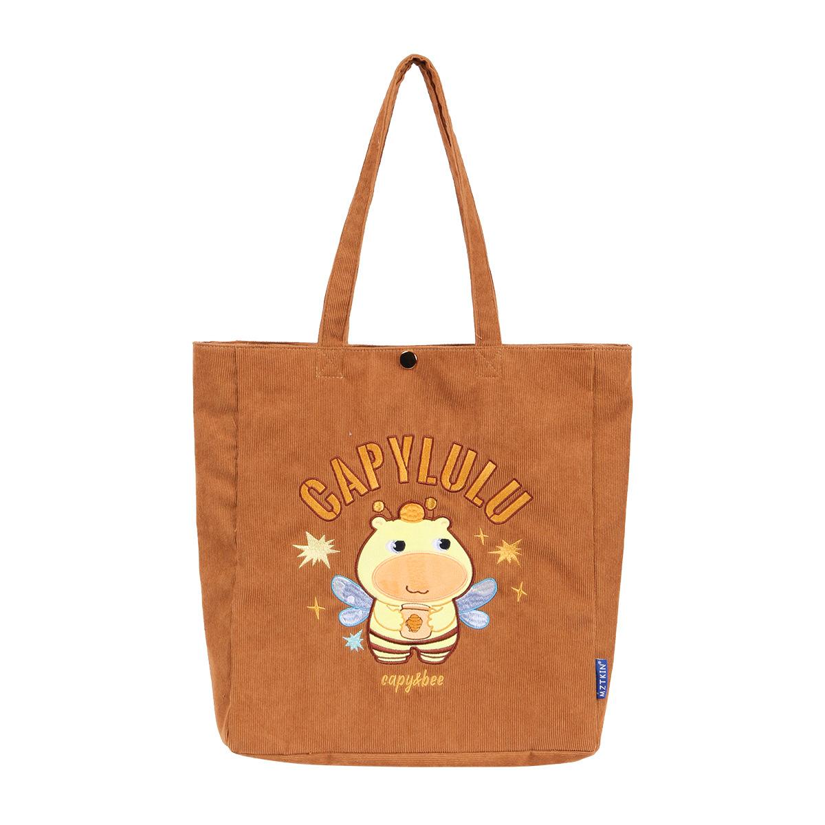 Winter versatile Japanese-style bags: women's corduroy bags, large-capacity single-shoulder bags, embroidered bags, small bags, cartoon crossbody bags Item Picture