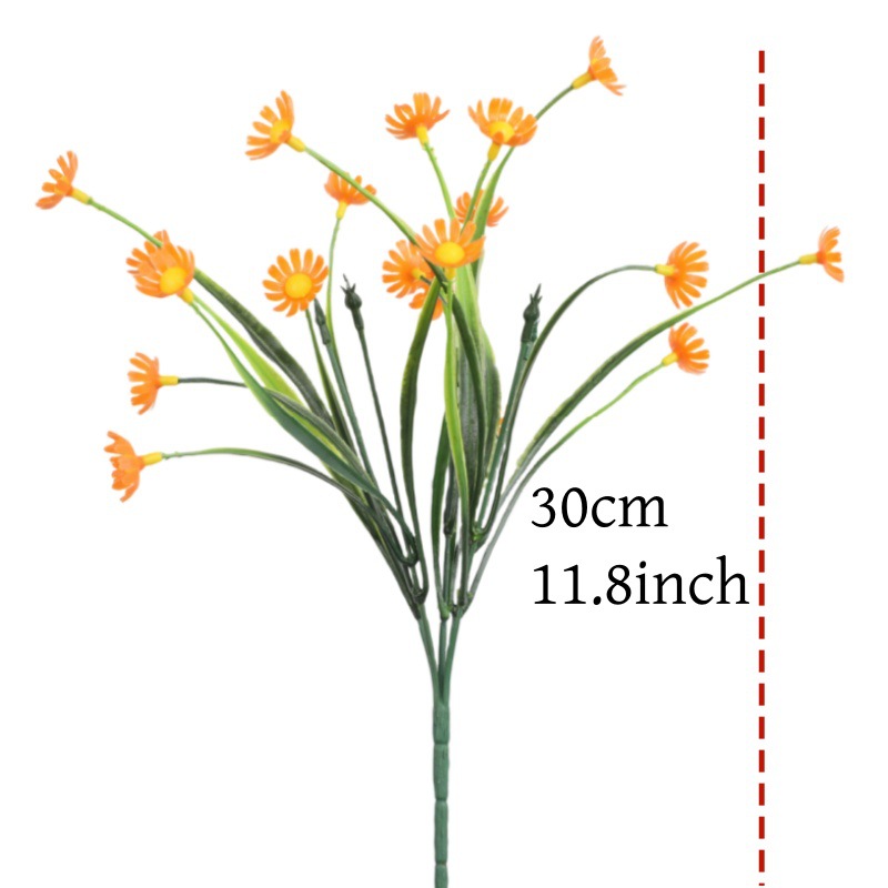 仿真花DIY发饰配件/假花/5朵塑膠花/仿真花/假花批发产品图