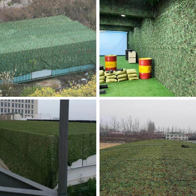 Anti-aerial photography camouflage net, camouflage net, shading net, outdoor sunshade and sun protection, thickened green anti-satellite green covering fabric Application Scenario