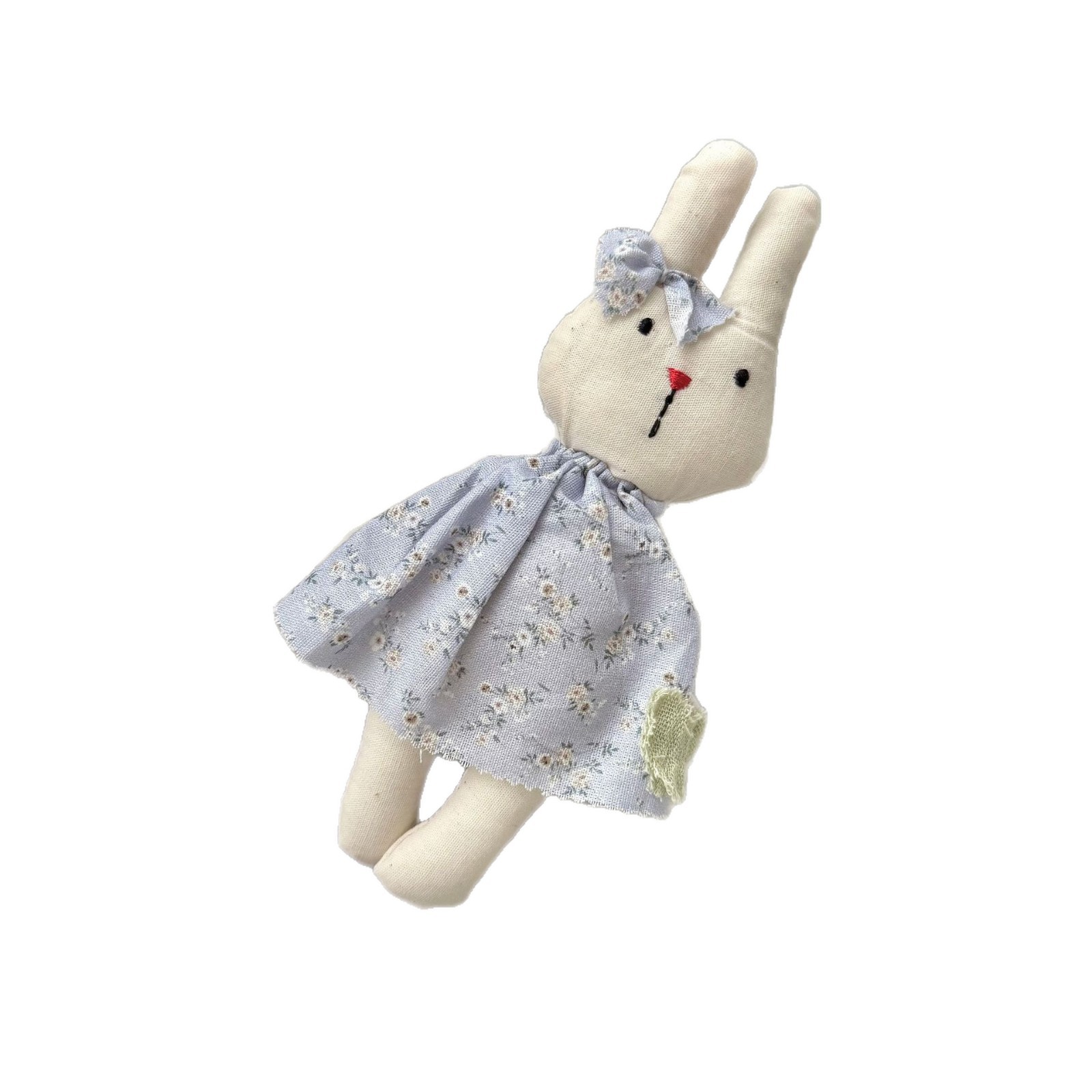 New Korean-style Nordic-style country floral patterned rabbit cute children's fabric doll, handcrafted soothing doll small decoration Item Picture