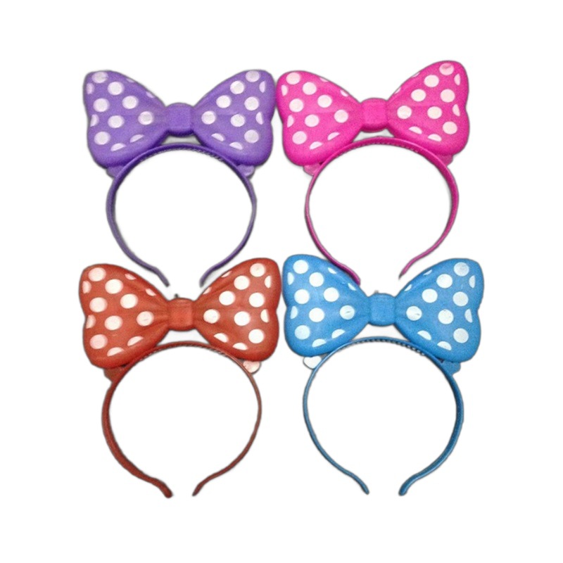 Korean version luminous bow hair band, hair clip, flashing hair clip, hair clip, Minnie headband, concert hair band wholesale Item Picture