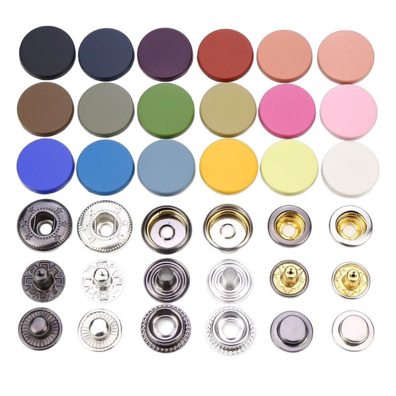 Hebillas de puntada AnKou SiGe hebillas de metal de color plano botones HuMian siniestrados botones pequeños viento fragante EnKou Item Picture