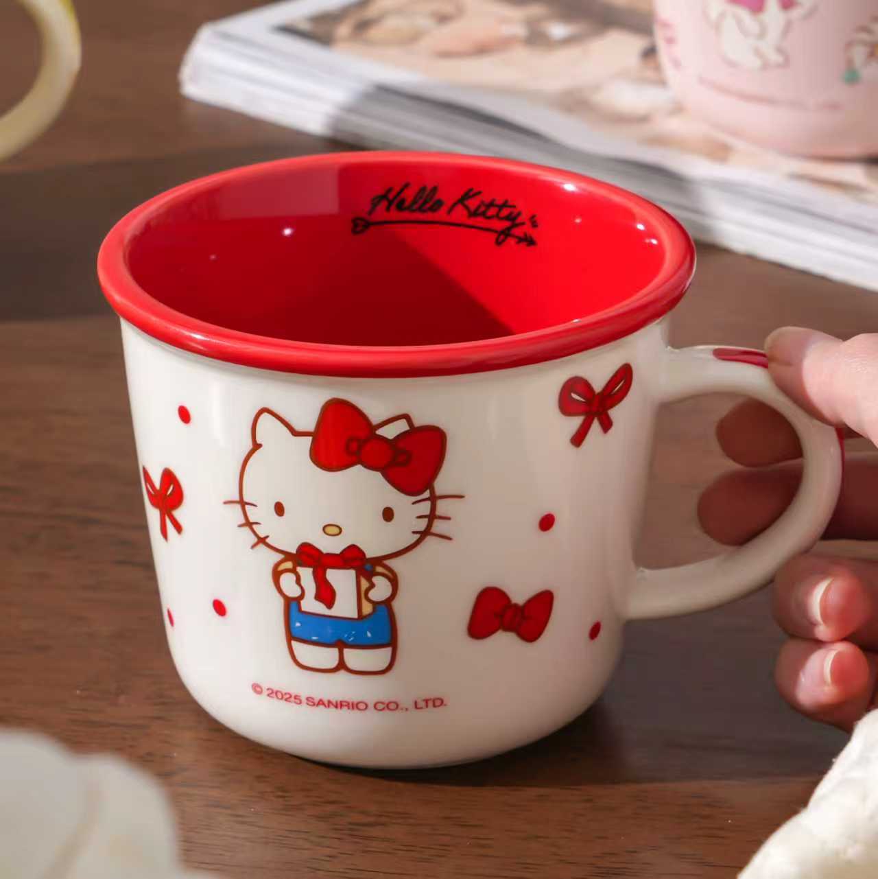 三丽鸥库洛米儿童水杯男女生陶瓷马克杯咖啡牛奶杯茶杯家用喝水杯 Application Scenario