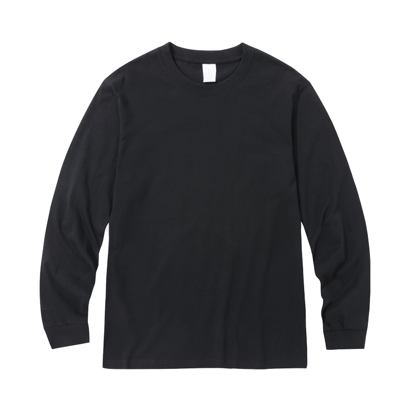 Starlight Pure Cotton Long-sleeved Autumn 230g combed cotton long-sleeved T-shirt for Men's casual commuting solid color base layer Item Picture
