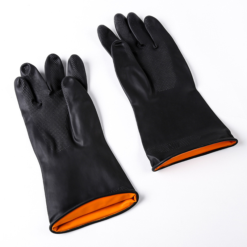 Kitchen cleaning household latex gloves, rubber and rubber labor protection acid and alkali resistant industrial gloves manufacturer wholesale 160g