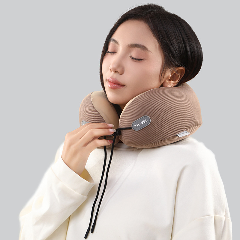 批发u型枕脖子记忆棉颈枕旅行午睡觉高铁飞机护颈枕牛奶丝曲线枕