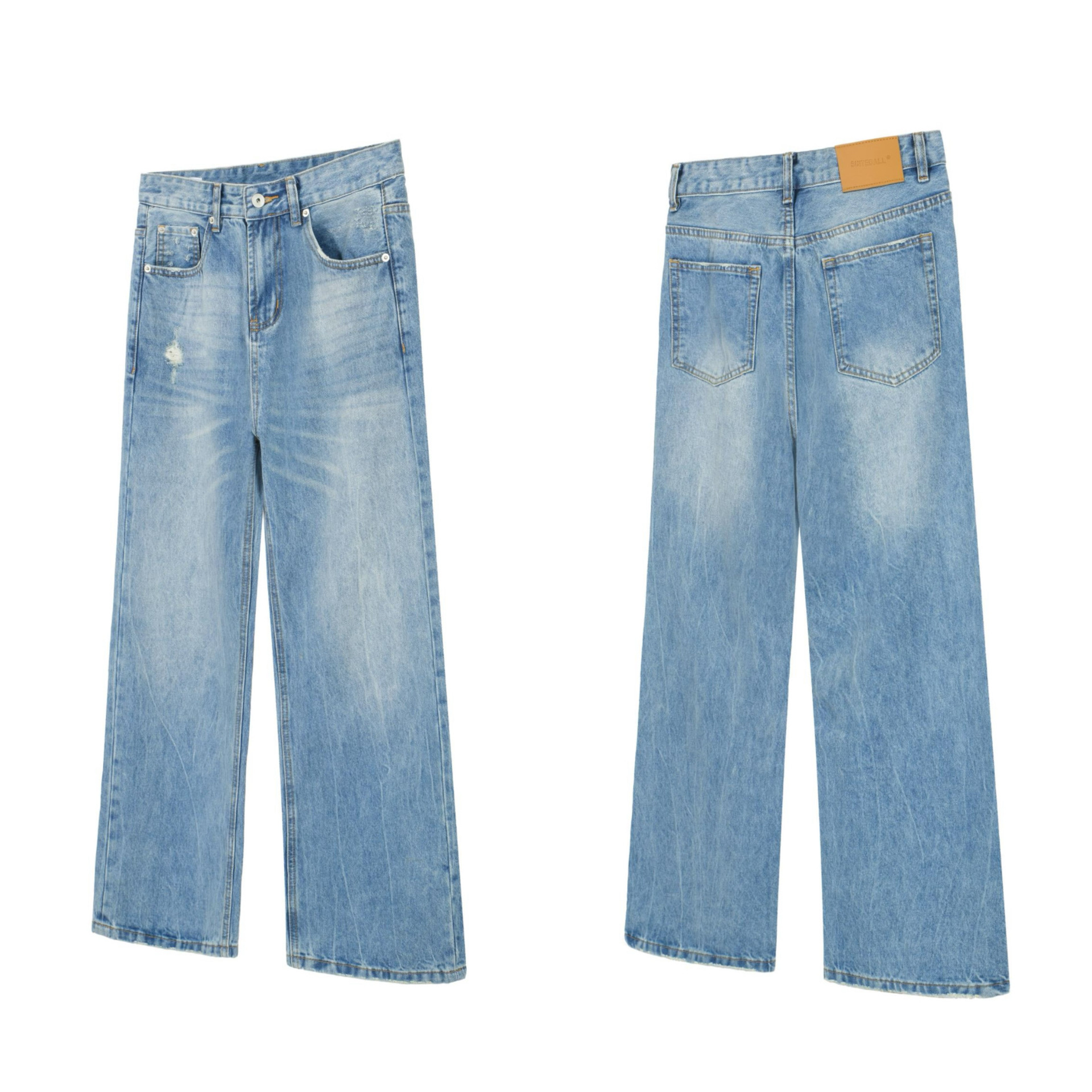 男士牛仔裤实物图